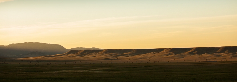 The steppes of eastern Wyoming at sunset.